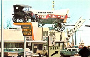 Lincoln NE Pioneer Village Elmer At The Entrance Old Cars, Postcard