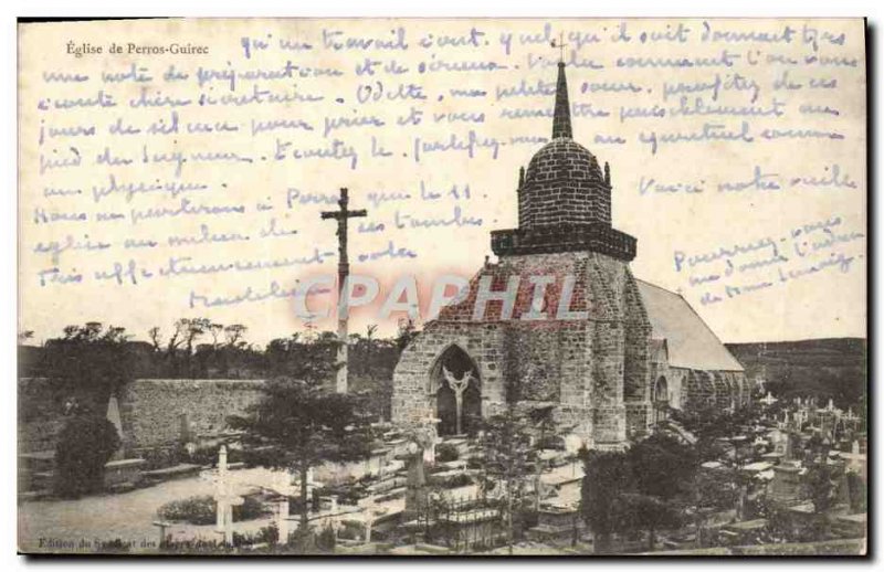 Old Postcard Perros Guirec Church