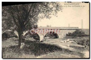 Old Postcard Pontanevaux The Bad and the Railway Bridge