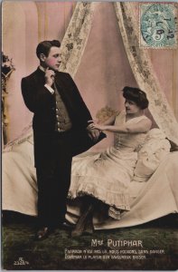 Beautiful Glamour Couple Love & Romance Vintage RPPC C164