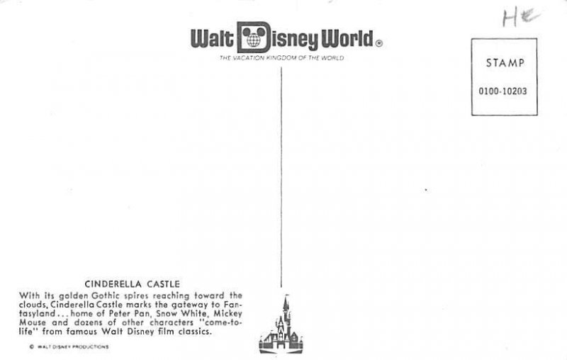 Cinderella Castle fantasyland Disneyland, CA, USA Disney Unused 