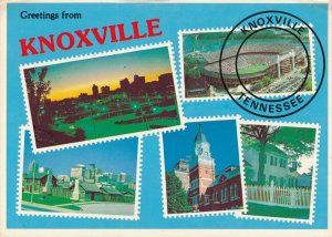 Greetings from Knoxville TN Tennessee Skyline Neyland Stadium Court House pm1982