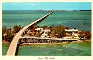Florida Keys Aerial View Of Seven Mile Bridge Over Pigeon Key