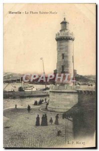 Old Postcard Marseille Lighthouse St. Mary