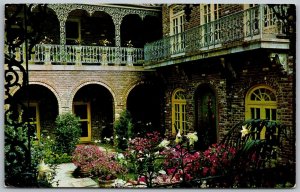 Mobile Alabama 1960s Postcard Patio Bellingrath Gardens