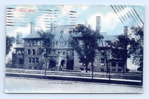 The James J Hill Residence St Paul Minnesota MN 1907 DB Postcard  J16