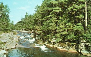 Postcard Lower Falls Ammonoosuc Bretton Woods And Twin Mountain New Hampshire NH