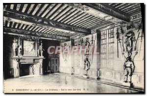 Old Postcard Cheverny Chateau L and C Guard Room