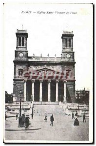 Postcard Old Paris Church of Saint Vincent de Paul