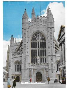 West Front Bath Abbey United Kingdom England 4 by 6 Card