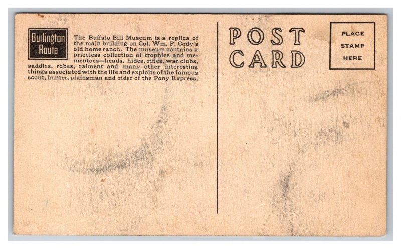 Cody Wyoming Buffalo Bill Museum Postcard