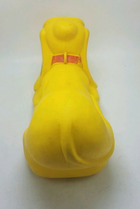 Vintage 1965 Louis Marx & Co Rubber Pluto Squeak Pull Toy Disney