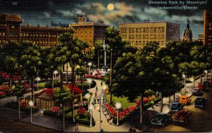 Florida Yulee Hemming Park By Moonlight