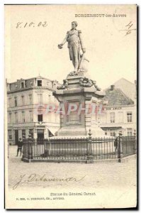 Postcard Old Borgerhout Antwerp Lez Statue General Carnot