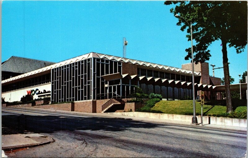 WOC Broadcast Centre Davenport Iowa IA Radio TV Postcard Koppel VTG UNP Vintage 