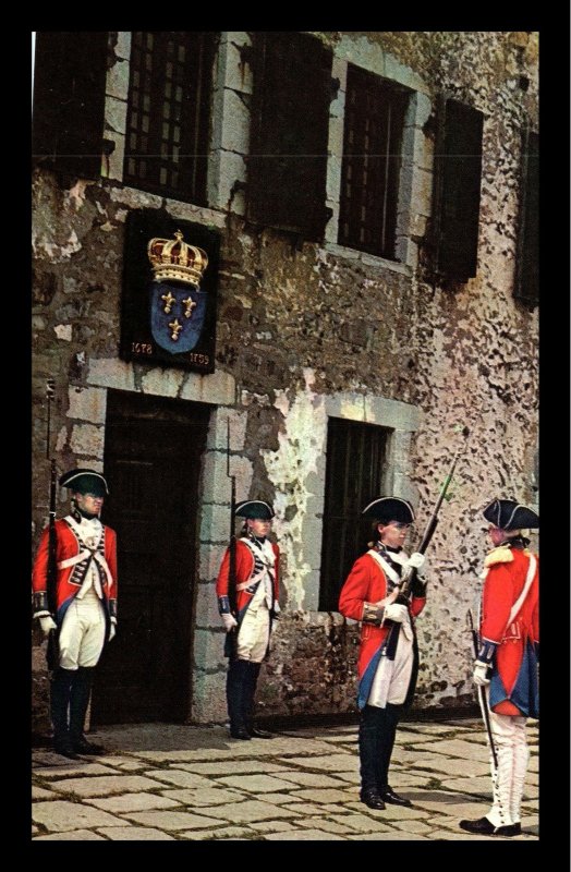 1950s French Castle Guards Old Fort Niagara Postcard 297 