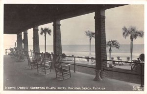 Daytona Beach Florida Sheraton Plaza Hotel North Porch Real Photo PC AA16062