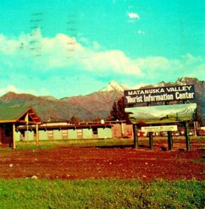 Matanuska Valley Information Center Palmer Alaska AK Vtg Chrome Postcard C17