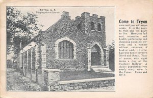 Congregational Church Tryon, North Carolina NC Postcard