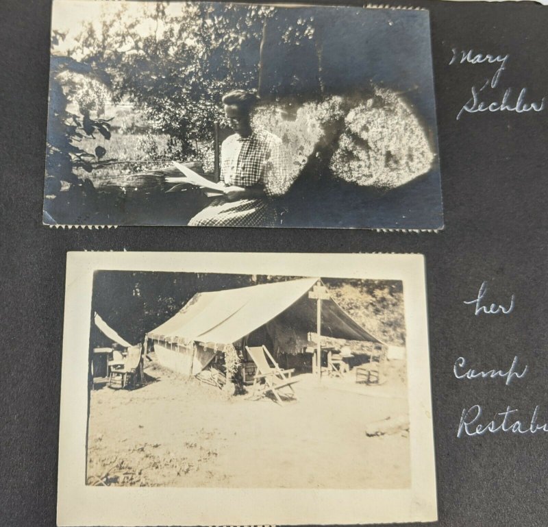 1920s era Gray Line Bus Old Photo and Album Camping Valley Forge Asbury Park