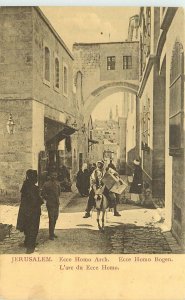 Postcard 1911 Jerusalem Palestine Israel Ecce Homo Arch Street scene FR24-315