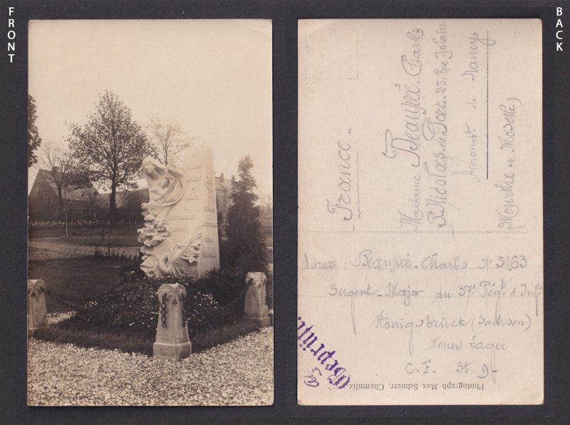 GERMANY, Postcard, Chemnitz, Monument, WWI