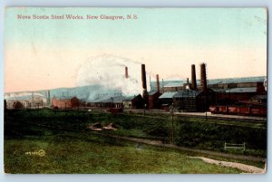 New Glasgow Nova Scotia Canada Postcard Nova Scotia Steel Works 1911