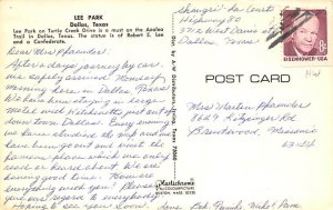 Lee Park Turtle Creek Drive - Dallas, Texas TX Postcard