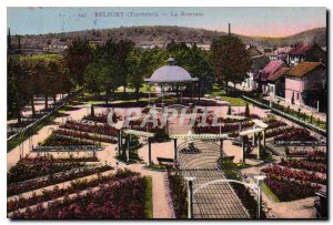 Old Postcard Belfort Territoire The Rose Garden
