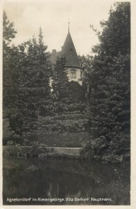 Poland Agnetendorf im Riesengebirge Villa Gerhart Hauptmann 1931 photo postcard