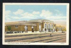 NORTH PLATTE NEBRASKA UNION PACIFIC RAILROAD DEPOT STATION VINTAGE POSTCARD