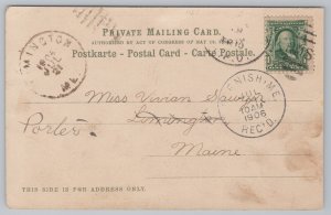 State View~Cascades Near Rangeley Lake House~Vintage Postcard