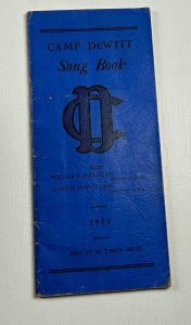 Vintage Camp DeWitt Song Books 1953 McClellan + DeWitt Park 1953