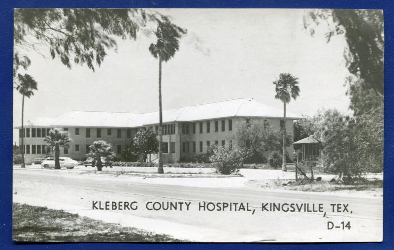 Kleberg County Hospital Kingsville Texas tx real photo postcard RPPC