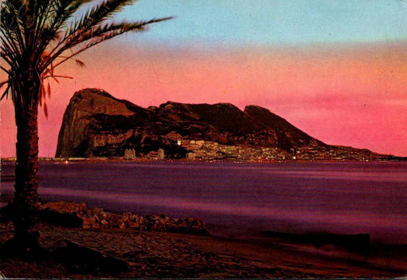 Gibraltar Rock Of Gibraltar At Sunset