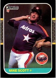 1986 Donruss Baseball Card Mike Scott Houston Astros sk12323