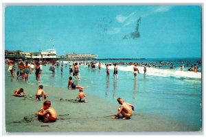 1963 Beach and Bathing Scene Ocean City New Jersey NJ Vintage Postcard 