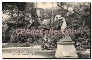 Old Postcard Clichy a beautiful part of Denain Park