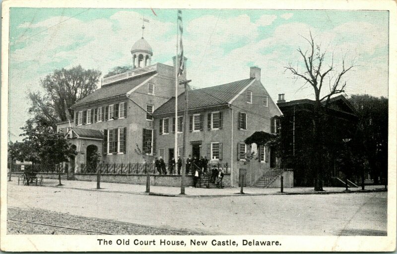 Vtg Postcard 1920s New Castle DE Delaware - The Old Court House - Unused