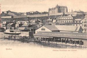 Quebec Canada Chateau Frontenac and Citadel Antique Postcard J73341