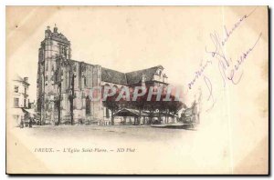 Postcard Dreux Old St. Peter's Church