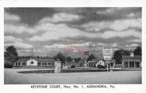 VA, Alexandria, Virginia, Keystone Court Motel, Motel Printing & Stationery Pub