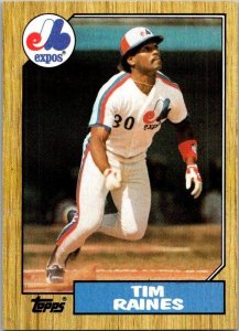 1987 Topps Baseball Card Tim Raines Montreal Expos sk2362
