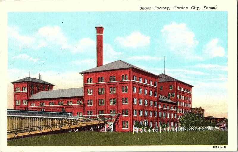 1950 Sugar Factory Garden City Kansas Vintage Standard View Postcard 