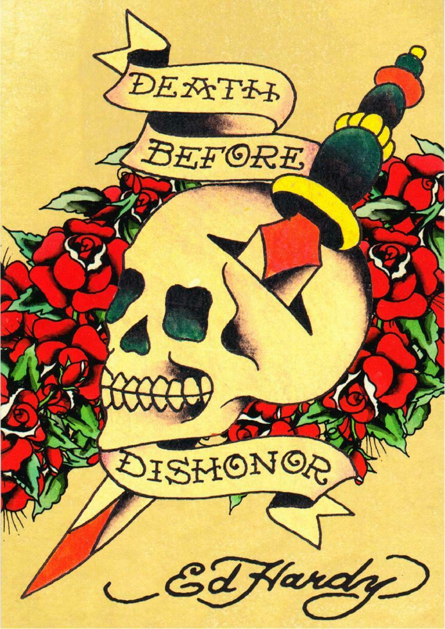 death before dishonor skull tattoo designs