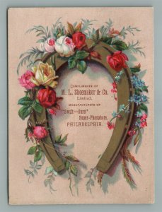 PHILADELPHIA PA M.L.SHOEMAKER & Co. PHOSPHATE ADVERTISING ANTIQUE TRADE CARD
