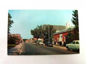 Vintage Postcard 1970's Market Street Pocomoke City MD Maryland Post Office