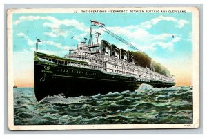 Vintage 1931 Postcard The Great Ship Seeandbee Sails to Buffalo & Cleveland