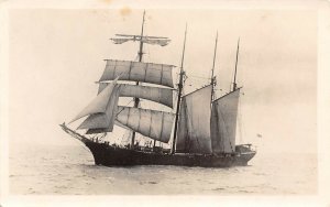 LP38  Sailing Ship Postcard RPPC Mozart