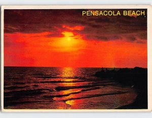 Postcard Fabulous Sunset on Pensacola Beach Florida USA